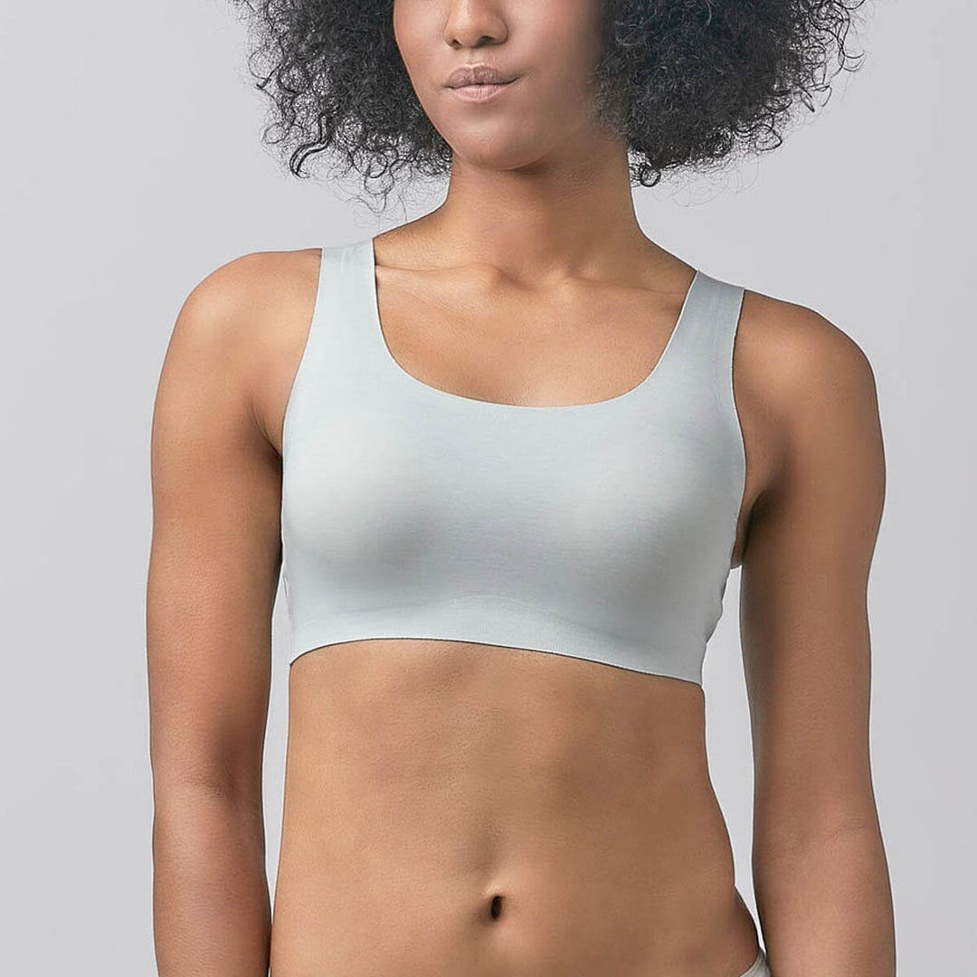 Sustainable REherbafoam™ Sea Island Cotton Bra Top Bra Her Own Words Light Stone XS 