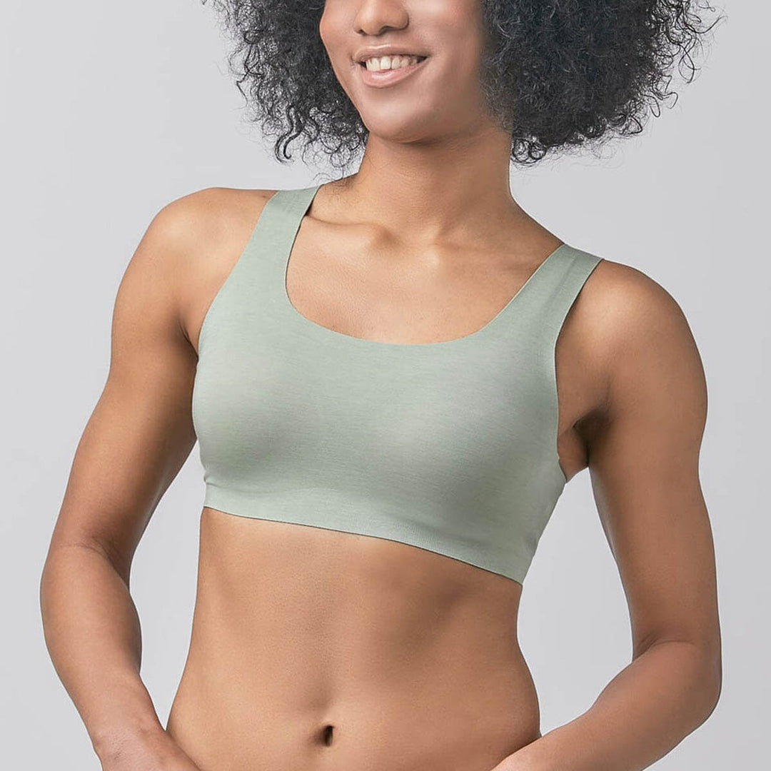 Sustainable REherbafoam™ Sea Island Cotton Bra Top Bra Her Own Words Seagrass XS 