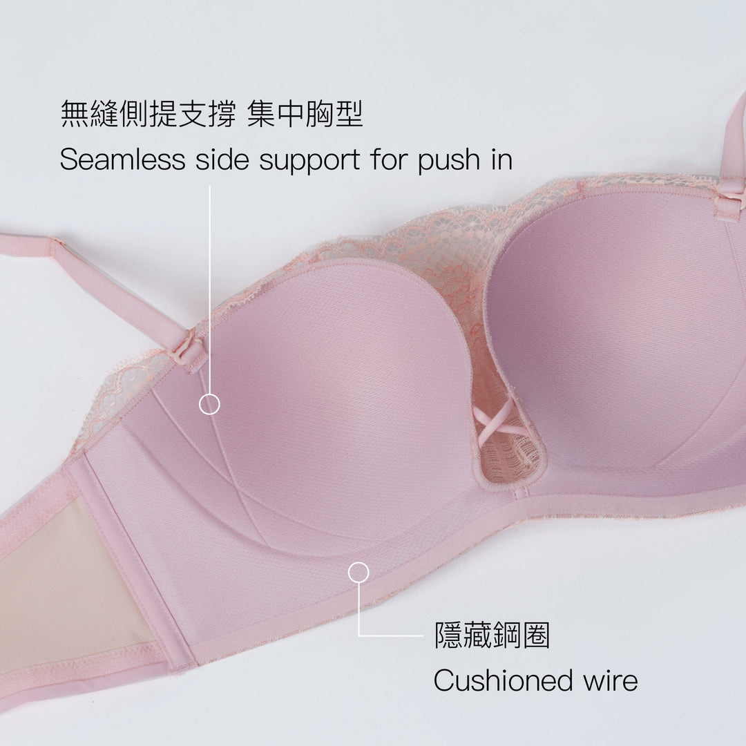 Sustainable REherbafoam™ Strapless Push Up Lace Bra Bra Her Own Words 