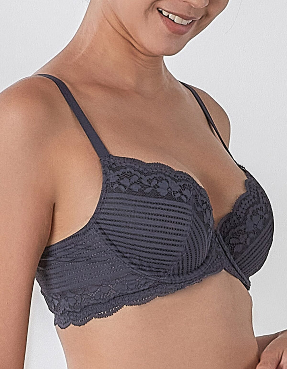 AIRY Spacer Cooling Lightly Lined Lace Bra Bra Her own words Blue Nights 70B 