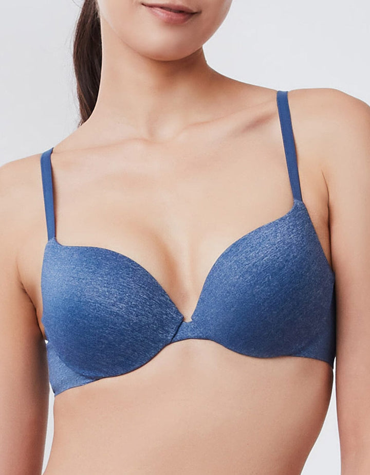SIGNATURE Flexi Wire Heather Push Up Bra Bra Her own words Denim Bijou Blue 70B 
