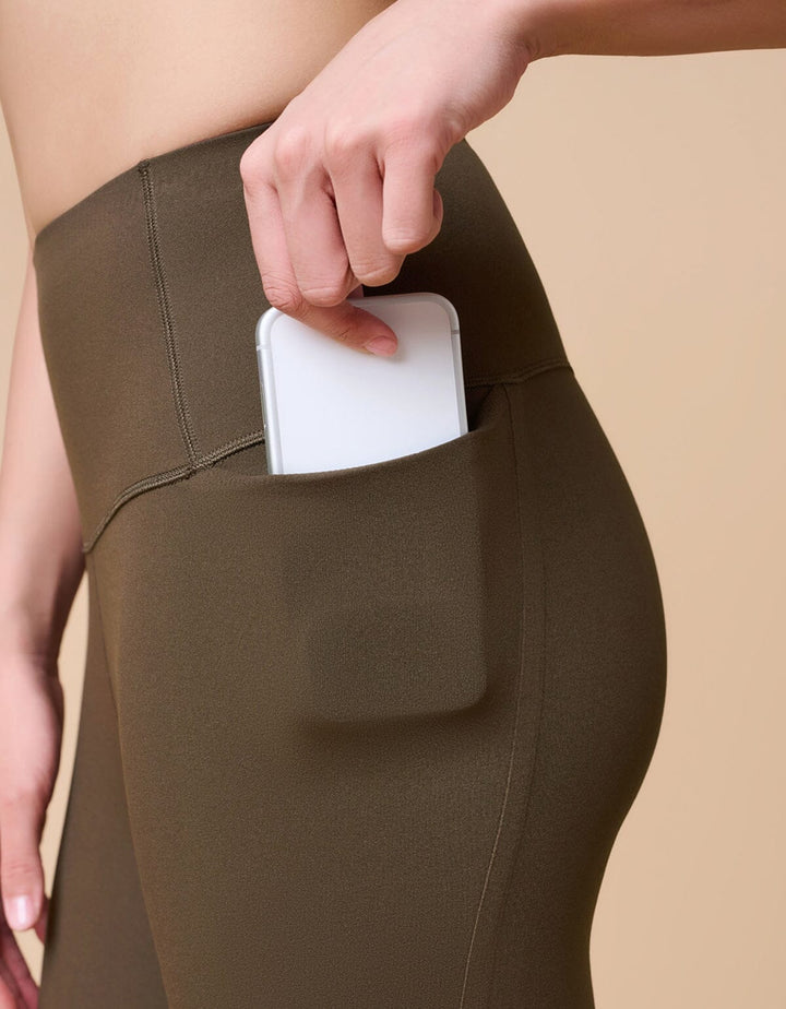 HOW-EFFORTLESS High Waist Kick Flare Full Length Leggings Leggings Her own words SPORTS Delicioso XS 