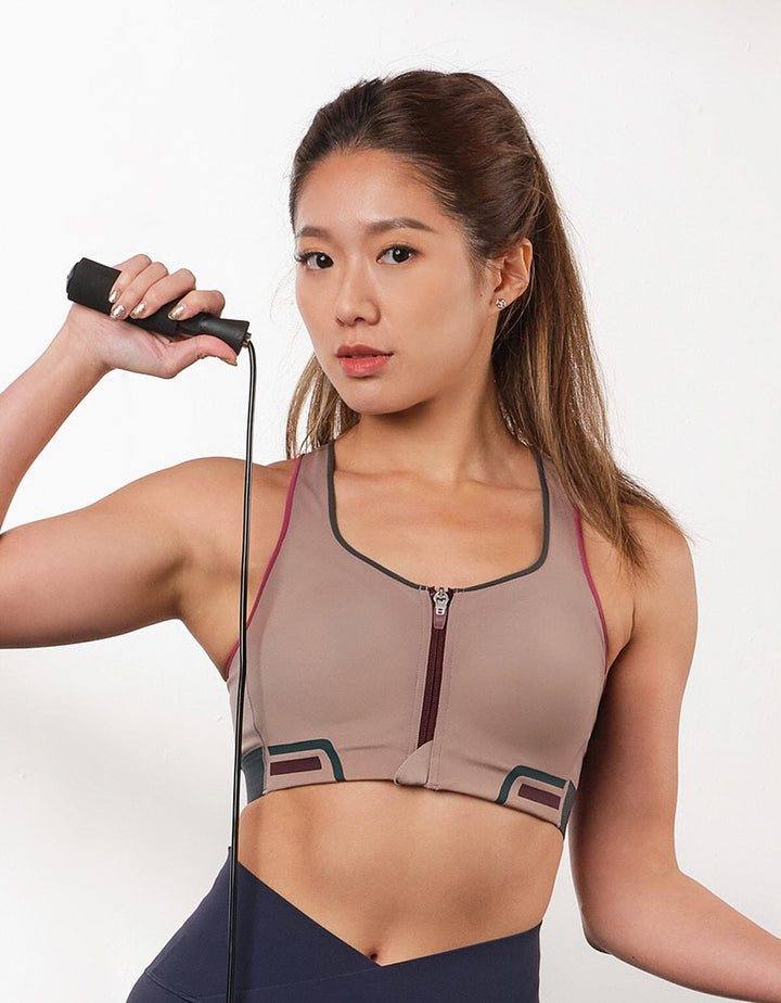 SPORTS MAX Zero Bounce High Impact Zip Front Sports Bra Sports Bra Her own words SPORTS 