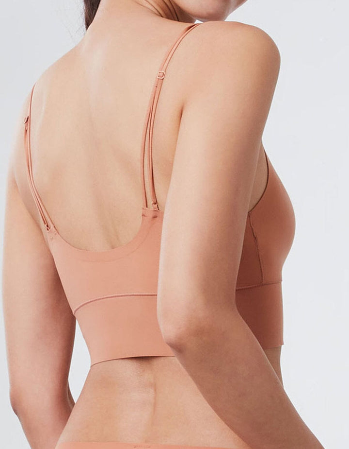 INVISIBLE REextraSkin??? Longline Triangle Bra Top Bra Her own words 