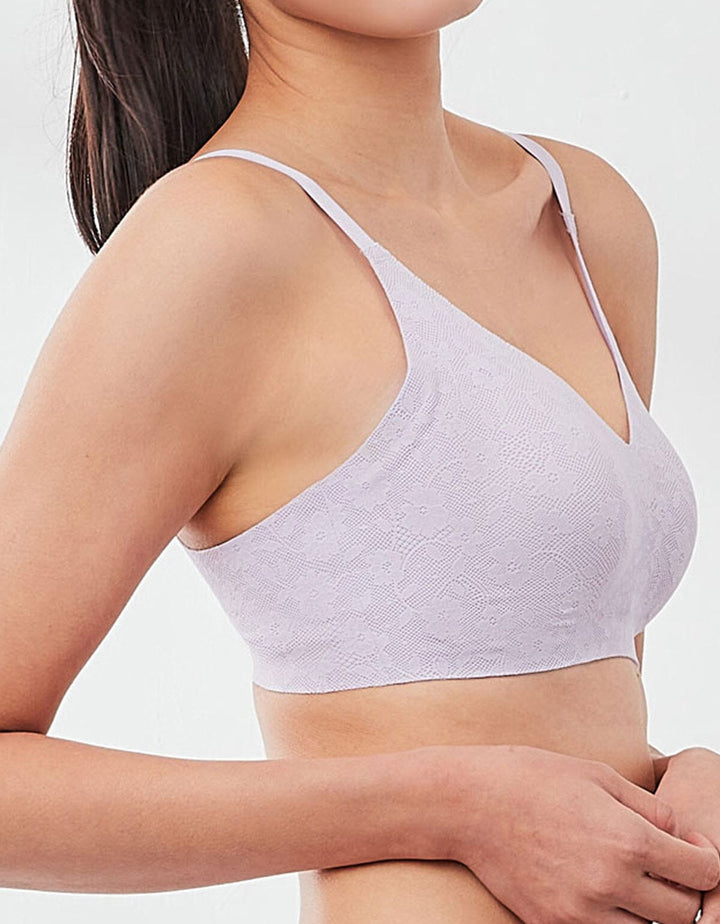 INVISIBLE Lightmesh REextraSkin™ W-Shape support Bralette Bra Her own words Orchid Petal XS (70A-B) 