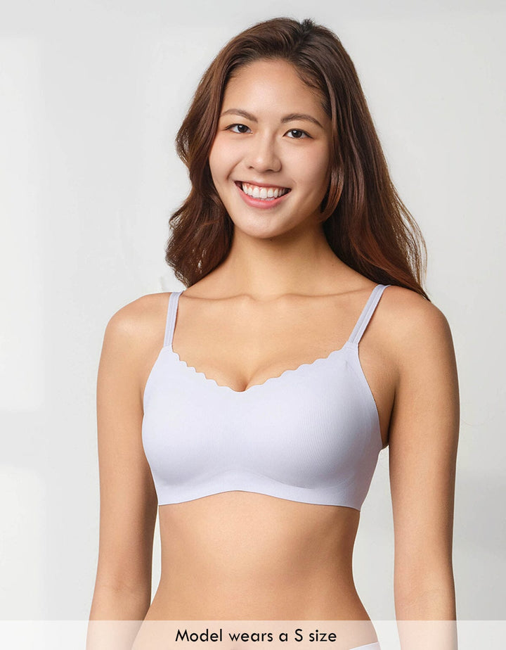 AIRY Ribbed AirFlow 4-in-1 Patented Breathable Light Push Up Non Wired Bra Bra Her own words 