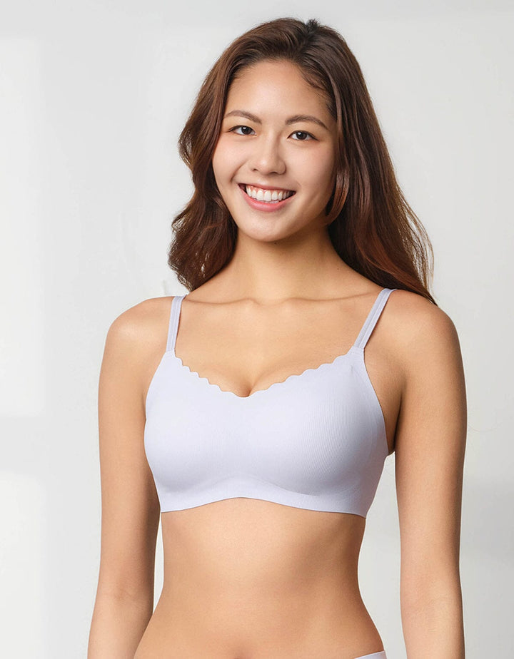 AIRY Ribbed AirFlow 4-in-1 Patented Breathable Light Push Up Non Wired Bra Bra Her own words 