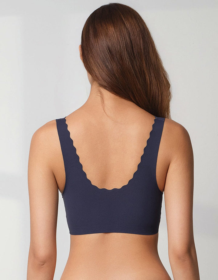 AIRY Ribbed AirFlow 4-in-1 Patented Breathable Light Push Up Bra Top Bra Her own words 