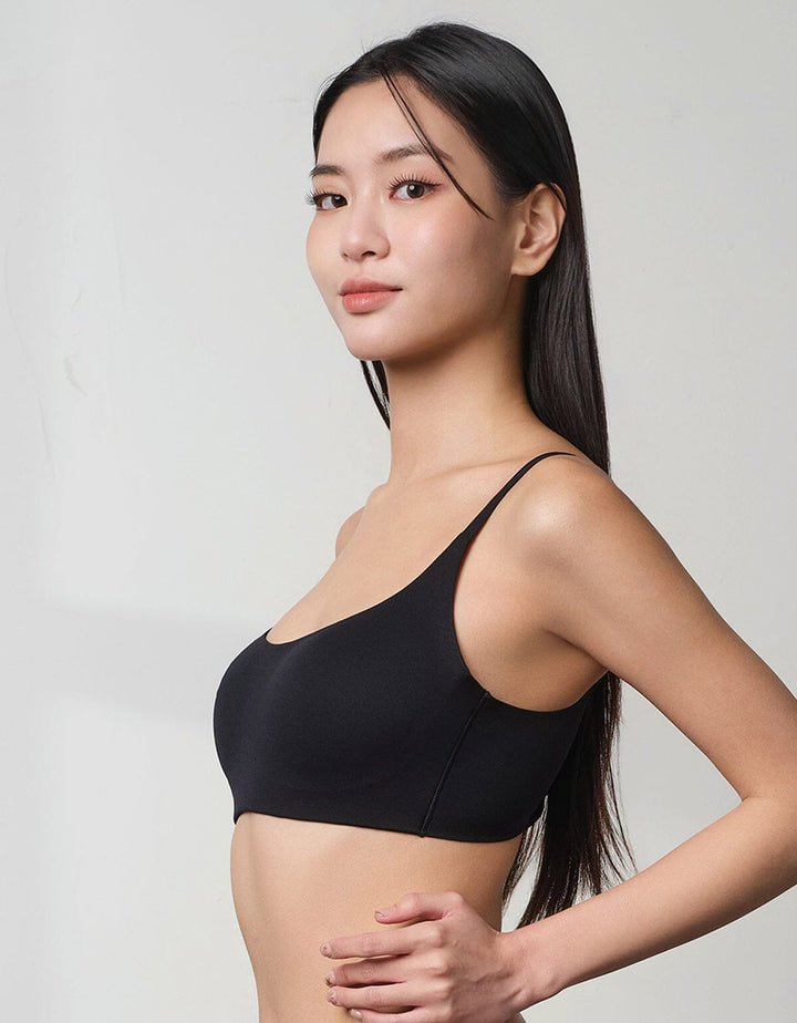 Soft Flexi RemarshmallowPAD ? Square Neck Non Wired Bra Bra Her own words Black XS (70A-B) 