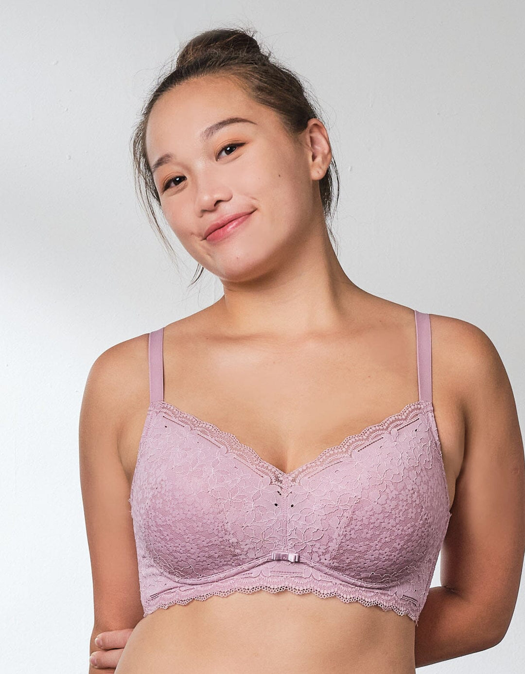 SOLUTION Mega Easy Fit Non Wired Lightly Lined Bra Bra Her own words Keepsake Lilac 75B 