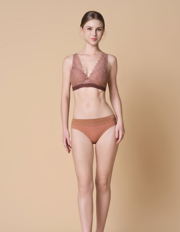 STYLIST Plunge Non Wired Lace Bra