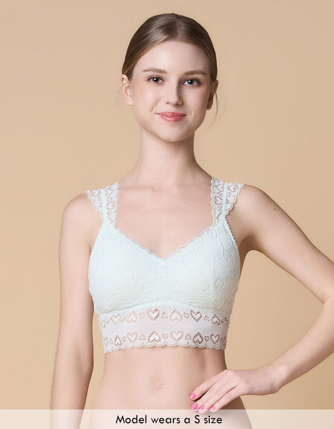 STYLIST Longline Triangle Lace Bra Top Bra Her own words 