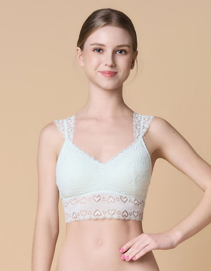 STYLIST Longline Triangle Lace Bra Top Bra Her own words 