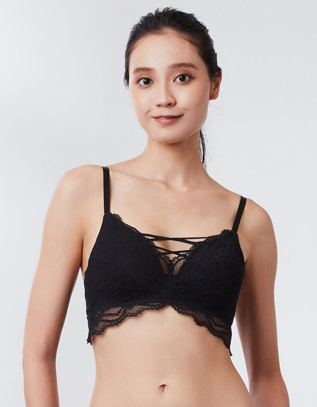 STYLIST Airy REmatrixpad™ & REextraSkin™ Non Wired Lace Bra Bra Her own words Black 70A 