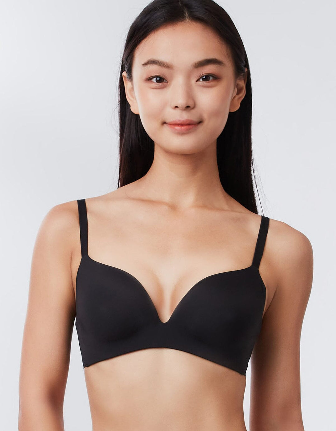 SOLUTION REsiltech™ Wing Non Wired Push Up Bra Bra Her own words Black 70B 