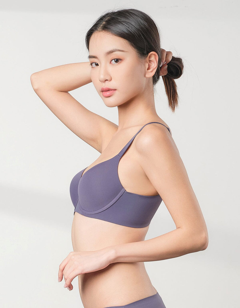 SOLUTION Full Coverage Lightly Lined Bra Bra Her own words Gray stone 70C 
