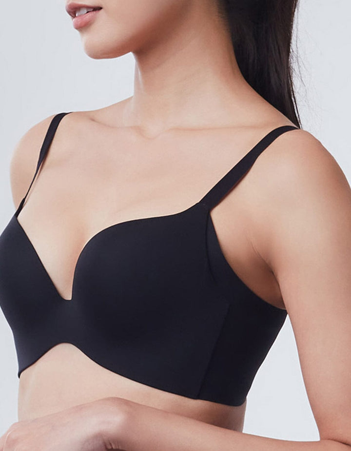 SOLUTION Soft Wire REadGrid™ Wing Butterfly Push Up Bra Bra Her own words Black 70B 