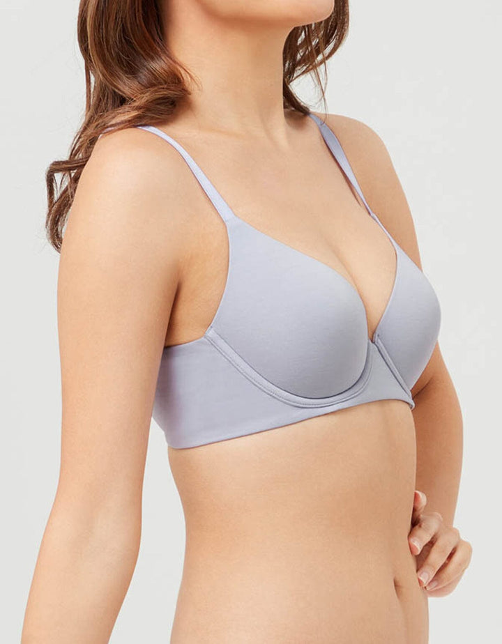 SUSTAINABLE Sea Island Cotton Full Coverage Lightly Lined Bra Bra Her own words Cosmic Sky 75B 