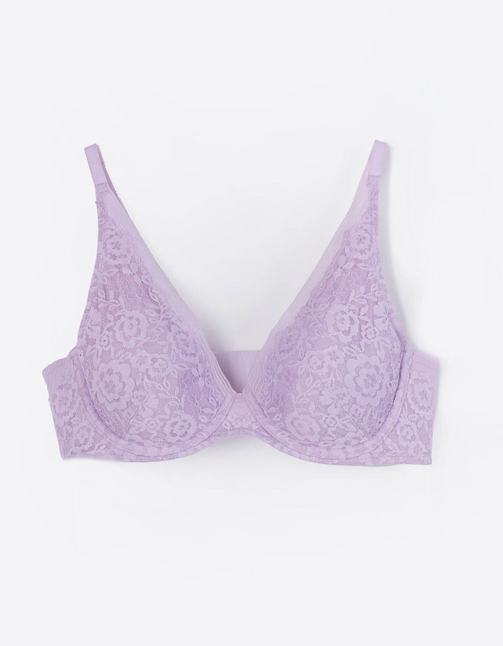 SUSTAINABLE REherbafoam™ REadGrid™ Full Coverage Lightly Lined Lace Bra Bra Her own words Fair Orchid 75B 