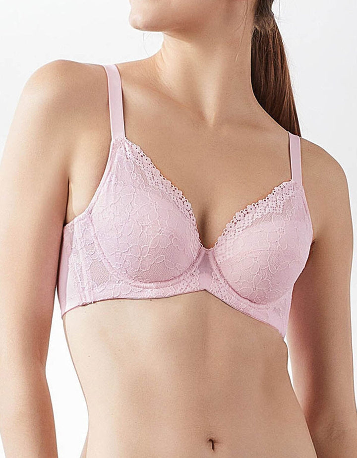 AIRY Butterfly Lightly Lined Lace Bra Bra Her own words Pink Dogwood x Primrose Pink 75D 