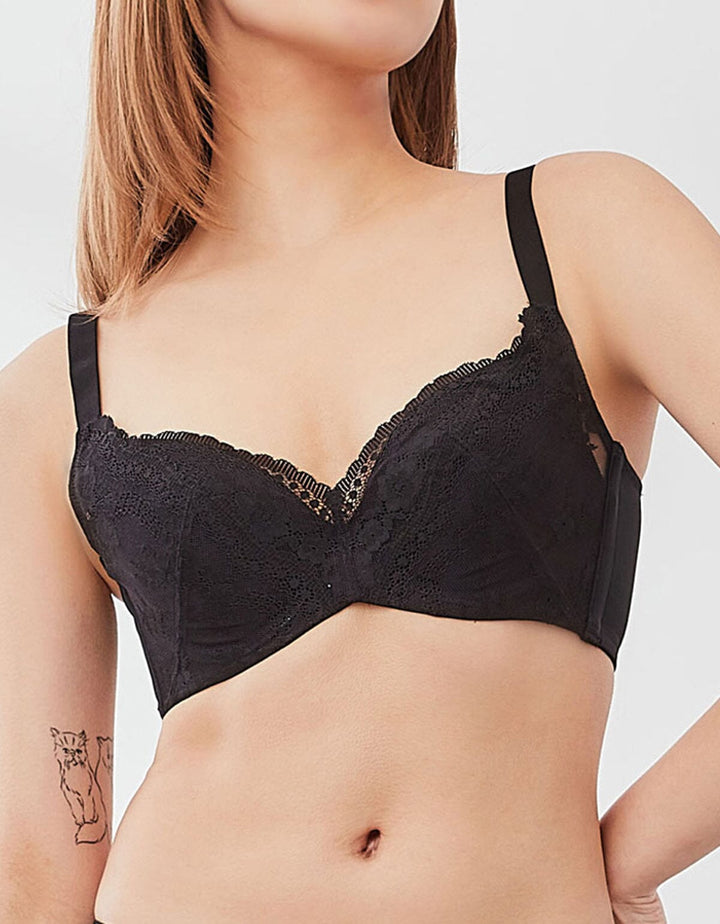 SUSTAINABLE REherbafoam™ Slim-cut & Cushioned Sling Push Up Lace Bra Bra Her own words 