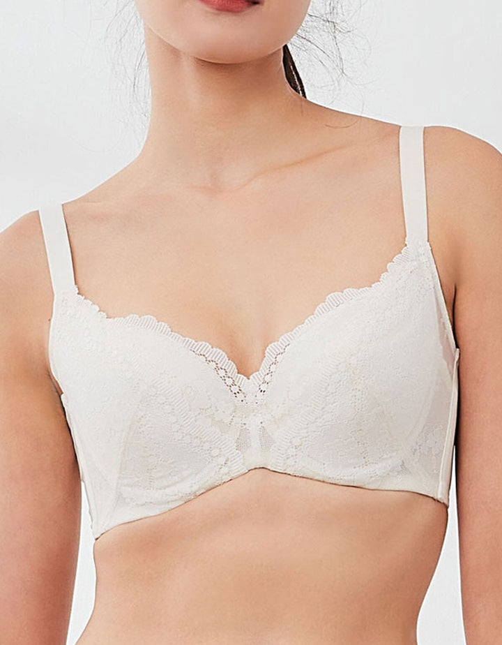 SUSTAINABLE REherbafoam™ Slim-cut & Cushioned Sling Push Up Lace Bra Bra Her own words 