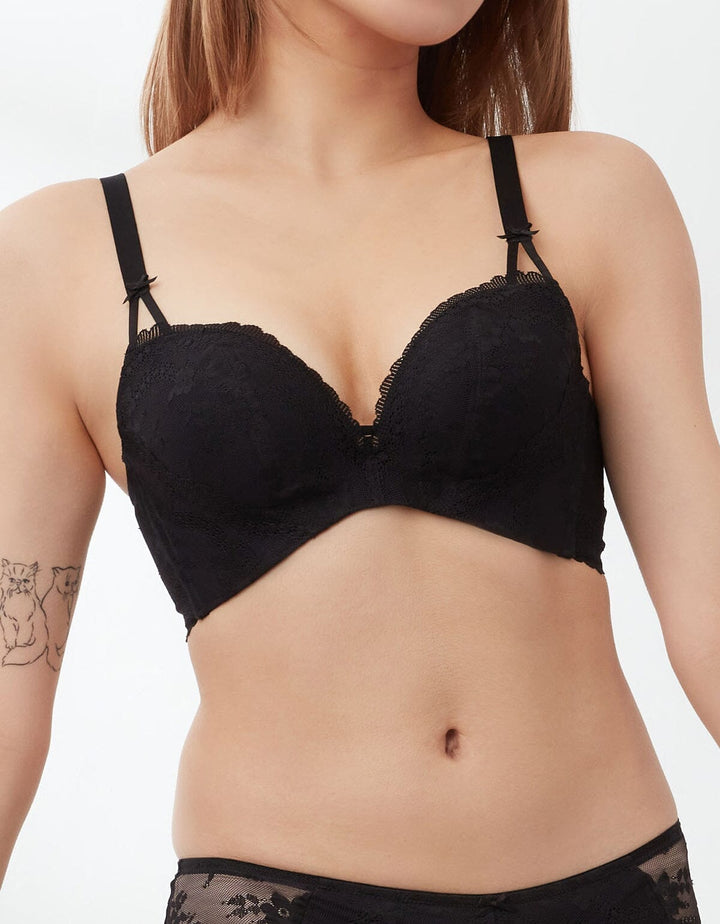 SUSTAINABLE REherbafoam??? W-Shape support Butterfly Push Up Lace Bra Bra Her own words 