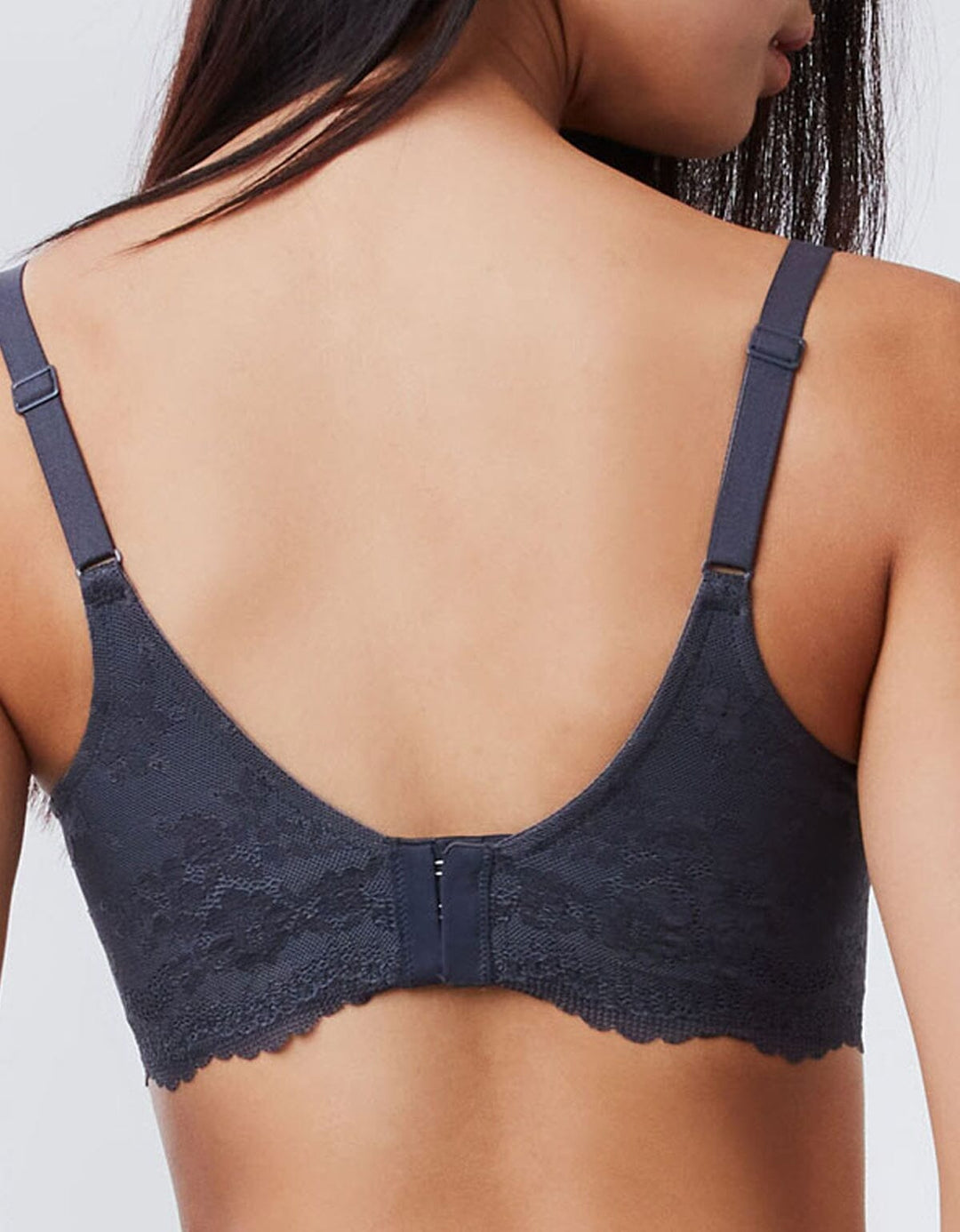 SUSTAINABLE REherbafoam™ W-Shape support Butterfly Push Up Lace Bra Bra Her own words Magnet Grey 70B 