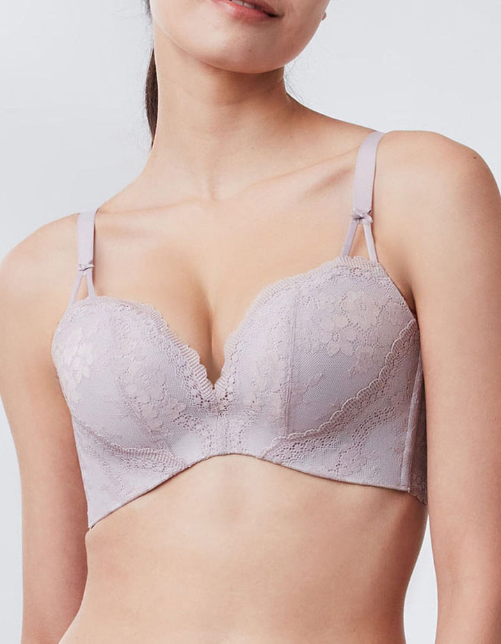 SUSTAINABLE REherbafoam™ W-Shape support Butterfly Push Up Lace Bra Bra Her own words 