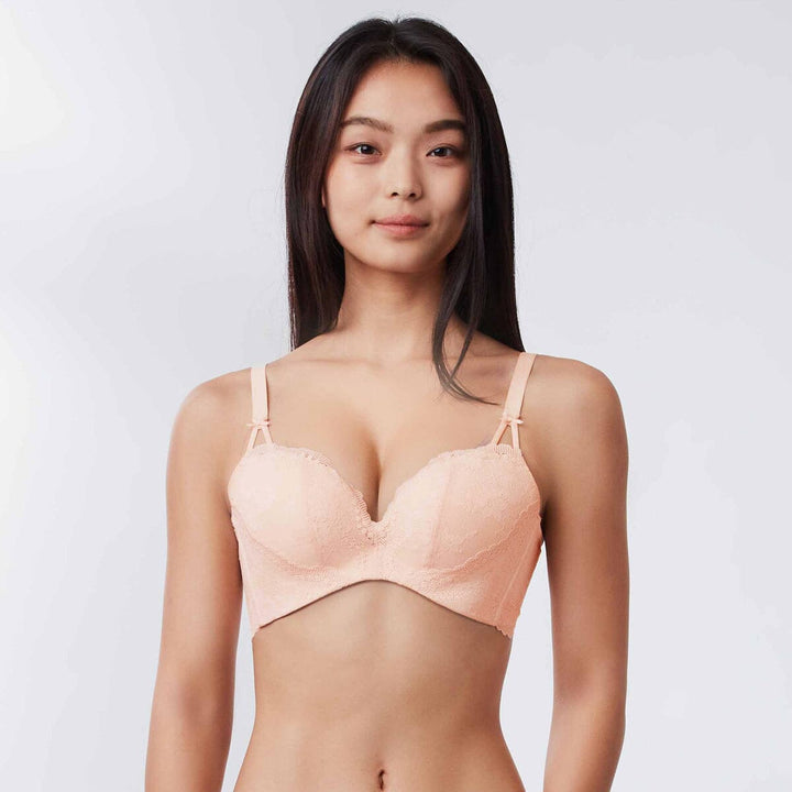 Sustainable REherbafoam??? W-Shape support Butterfly Push Up Lace Bra Bra Her Own Words 