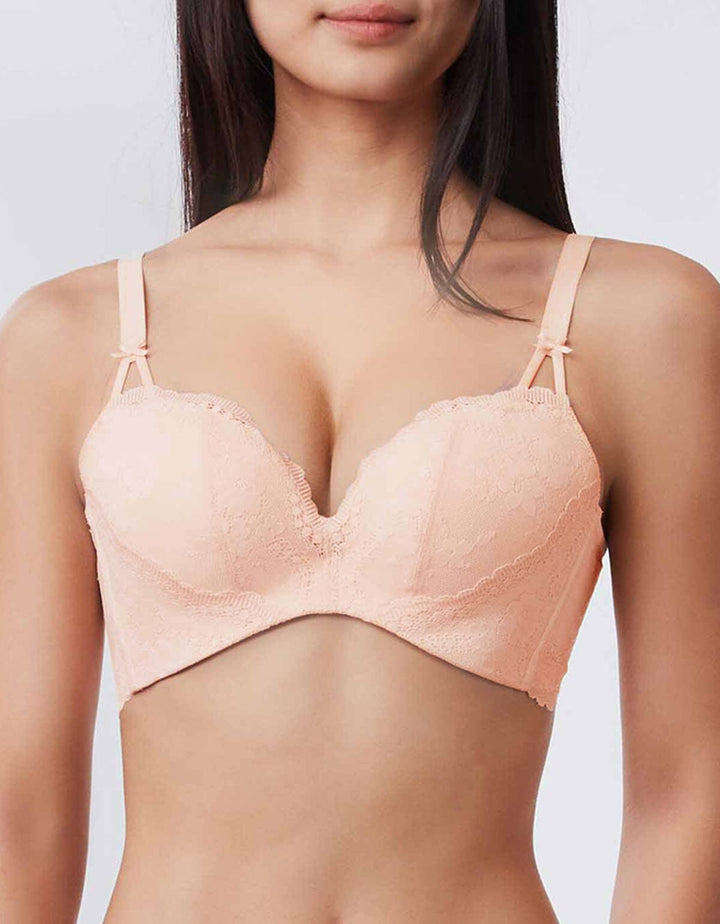 SUSTAINABLE REherbafoam™ W-Shape support Butterfly Push Up Lace Bra Bra Her own words 