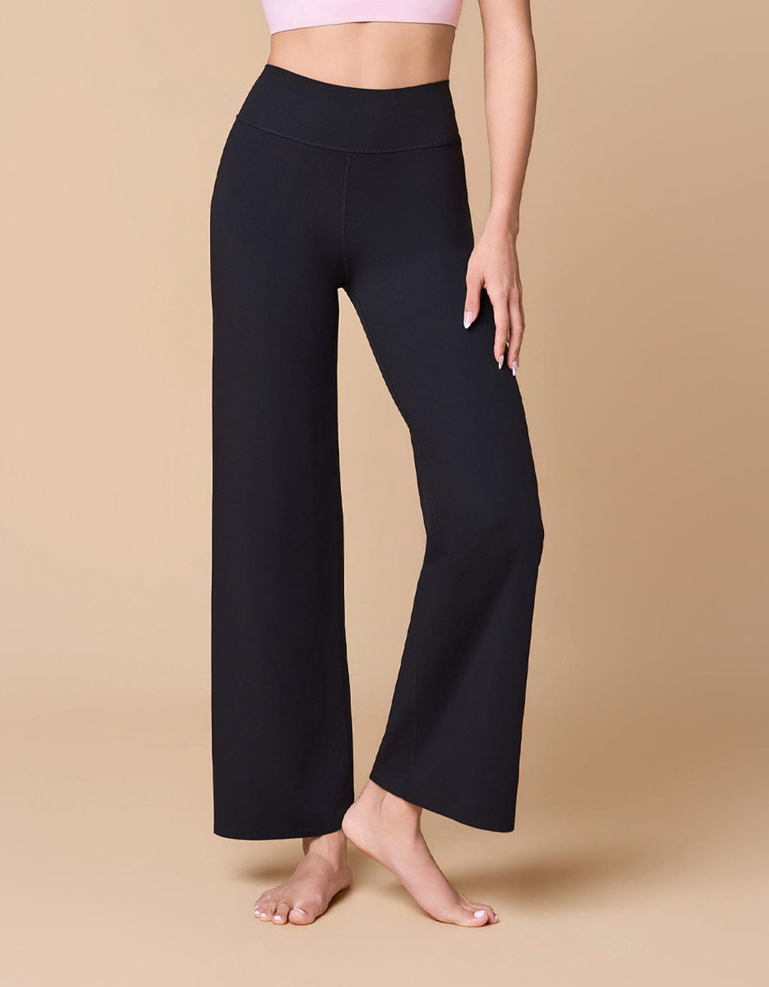 HOW-EFFORTLESS Mid Waist Straightleg Pants Leggings Her own words SPORTS 