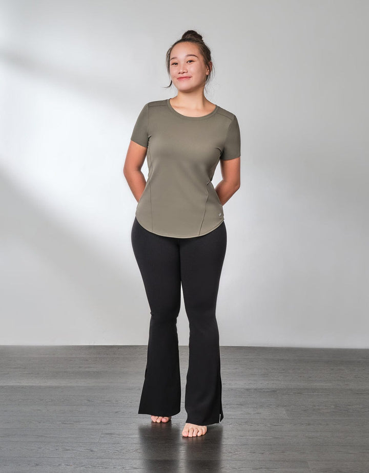 HOW- EFFORTLESS Yoga Short Sleeve Top Tops Her own words SPORTS 