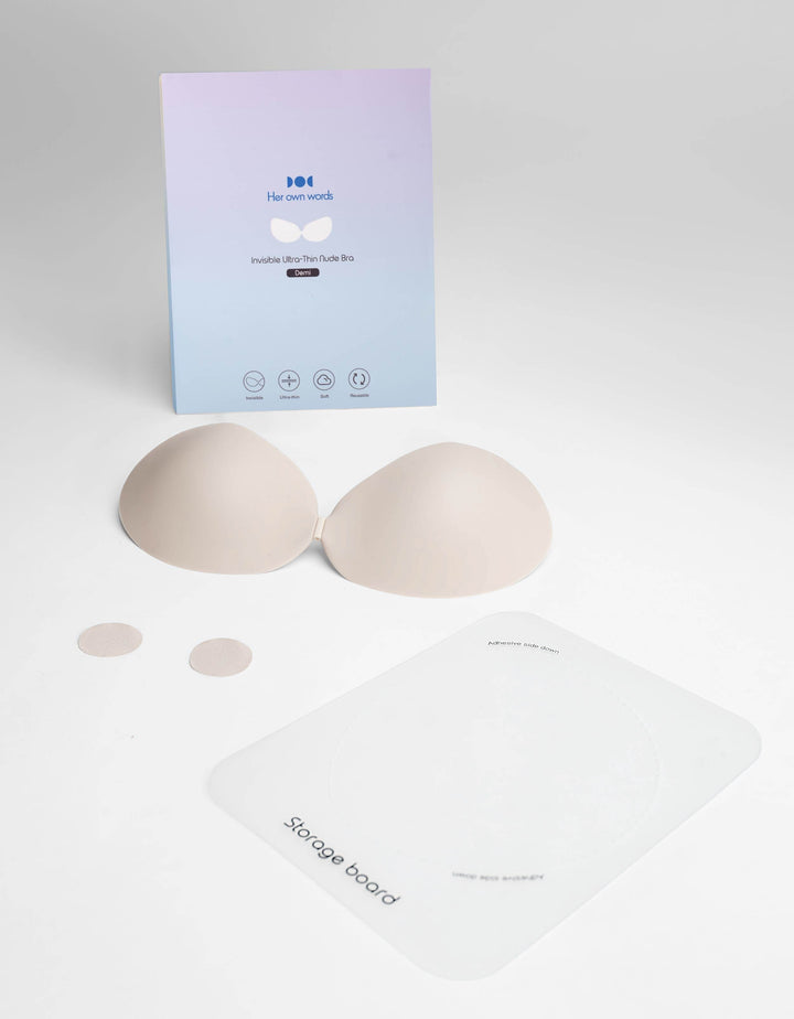 INVISIBLE Ultra-Thin Nude Bra Demi Nude Bra Her own words 