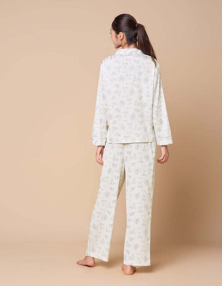 Jacquard Woven Satin Pajamas Set Homewear Her own words 
