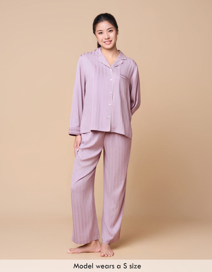 Jacquard Woven Satin Pajamas Set Homewear Her own words 