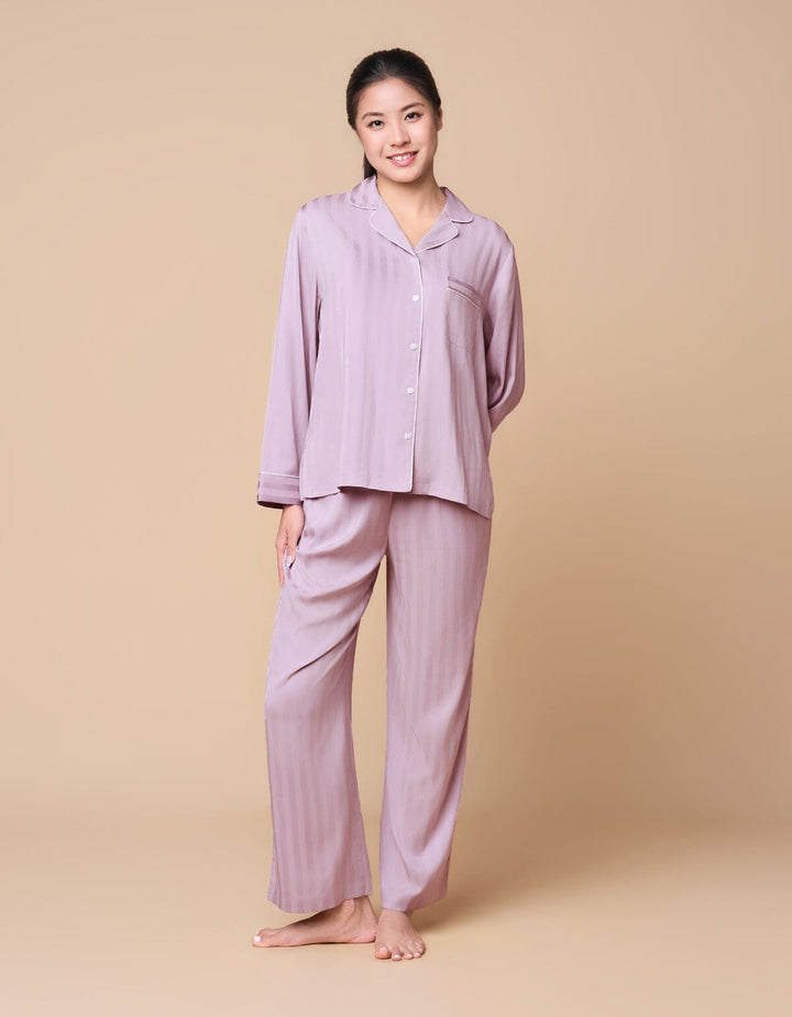 Jacquard Woven Satin Pajamas Set Homewear Her own words 