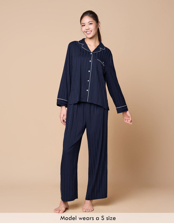 Jacquard Woven Satin Pajamas Set Homewear Her own words 