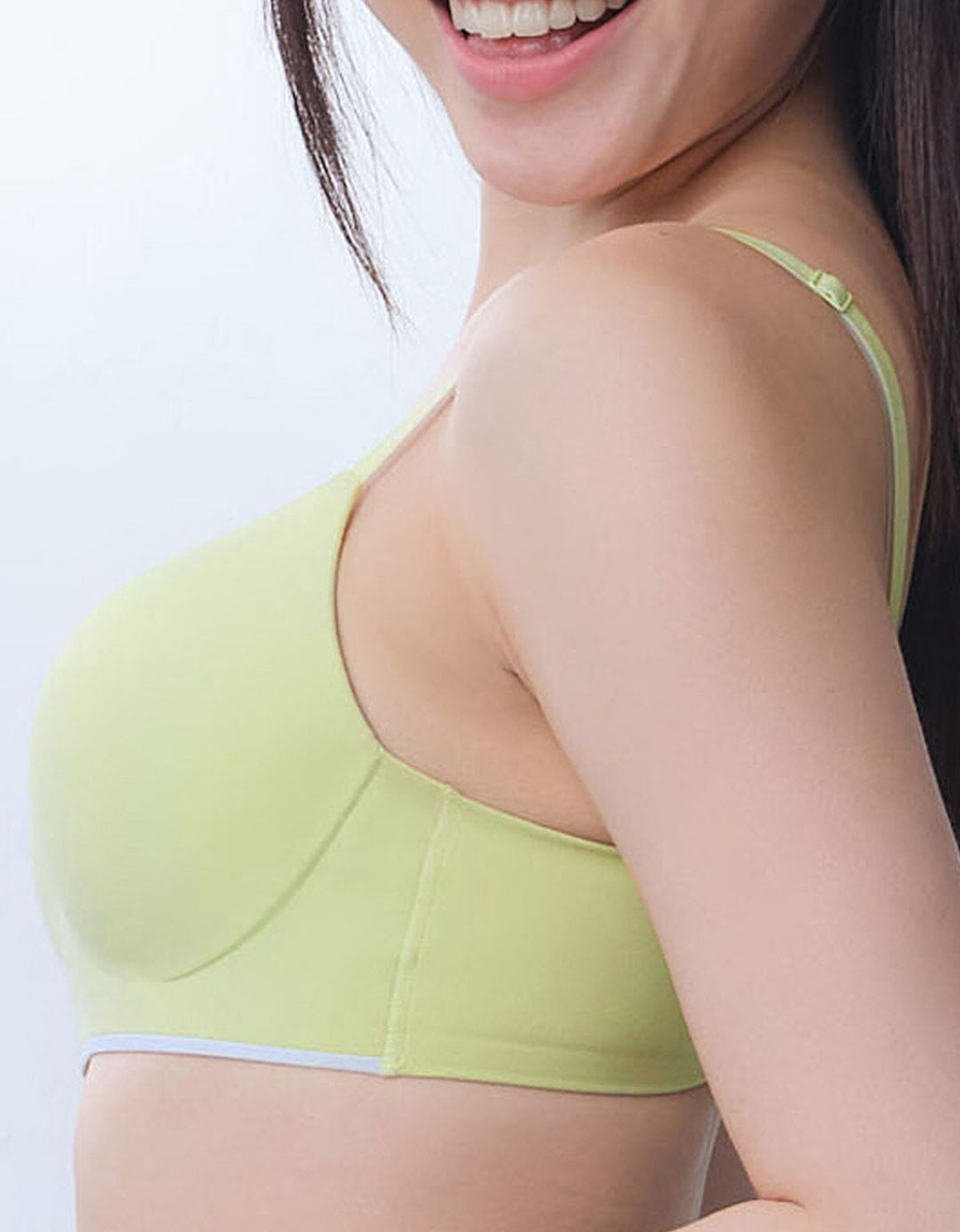 SIGNATURE Non Wired Push Up Bra Bra Her own words Shadow Lime x Bright White 70A 