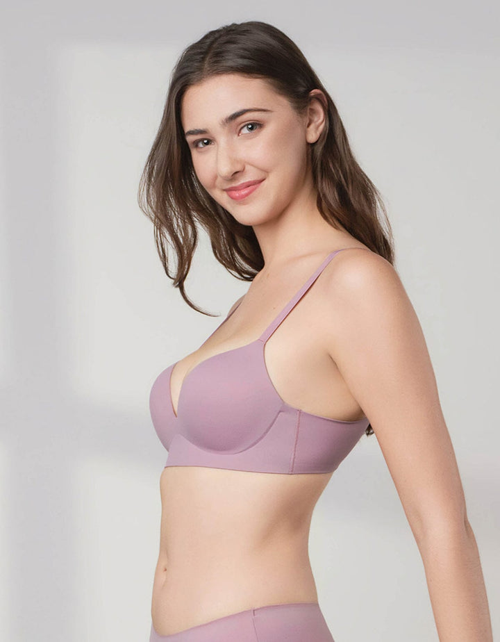 SIGNATURE Non Wired Push Up Bra Bra Her own words Elderberry 70A 