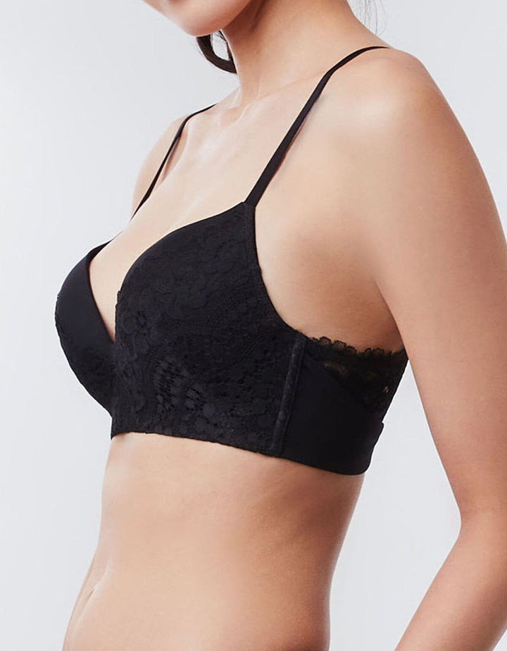 STYLIST W-Shape Support Non Wired Push Up Bra Bra Her own words Black 70A 