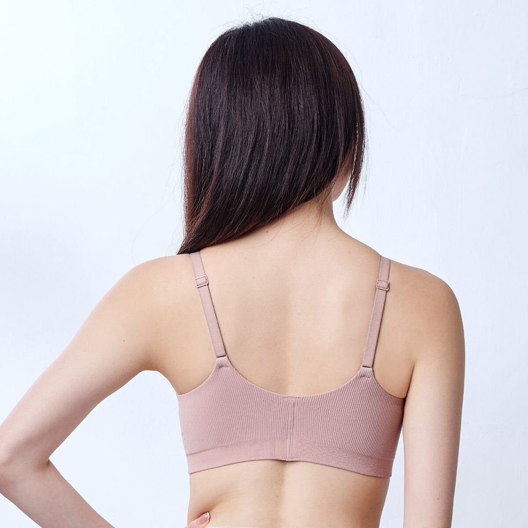 Sustainable REherbafoam™ & REextraSkin™ W-Shape Support Seamless Knit Bra Top Bra Her Own Words 