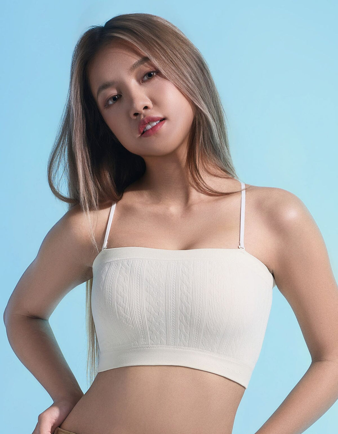 INVISIBLE REherbafoam™ & REextraSkin™ Seamless Knit Light Push Up Tube Top Bra Her own words 