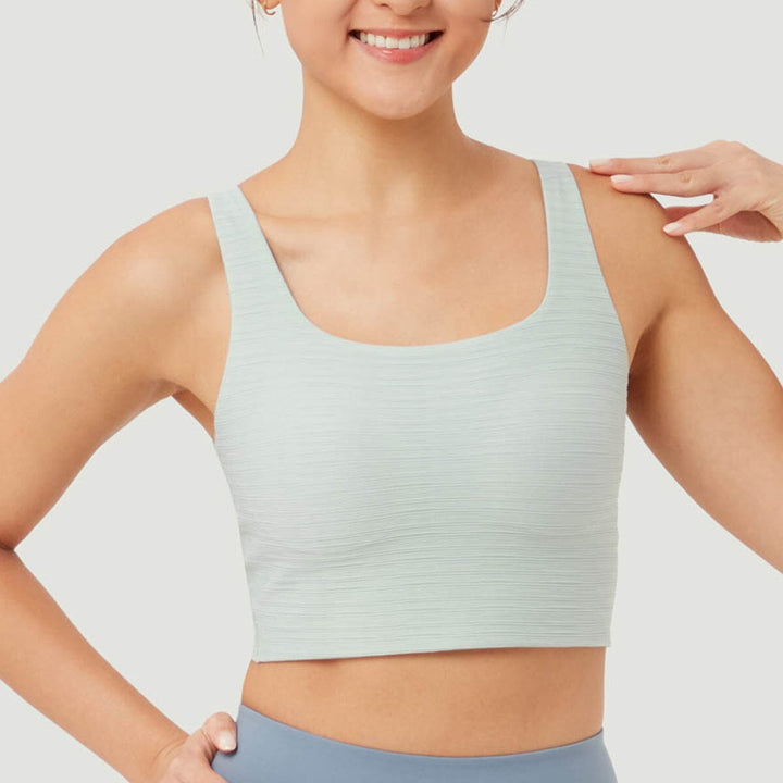 REextraSkin™ Longline Low Impact Sports Bra Sports Bra Her own words SPORTS Aqua Gray 70B 