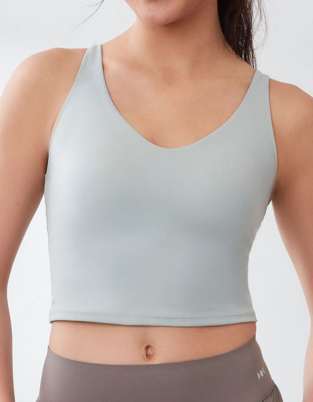 REextraSkin™ UV Protection Low Impact Longline Sports Bra Sports Bra Her own words SPORTS Aqua Gray x Frost Gray XS 