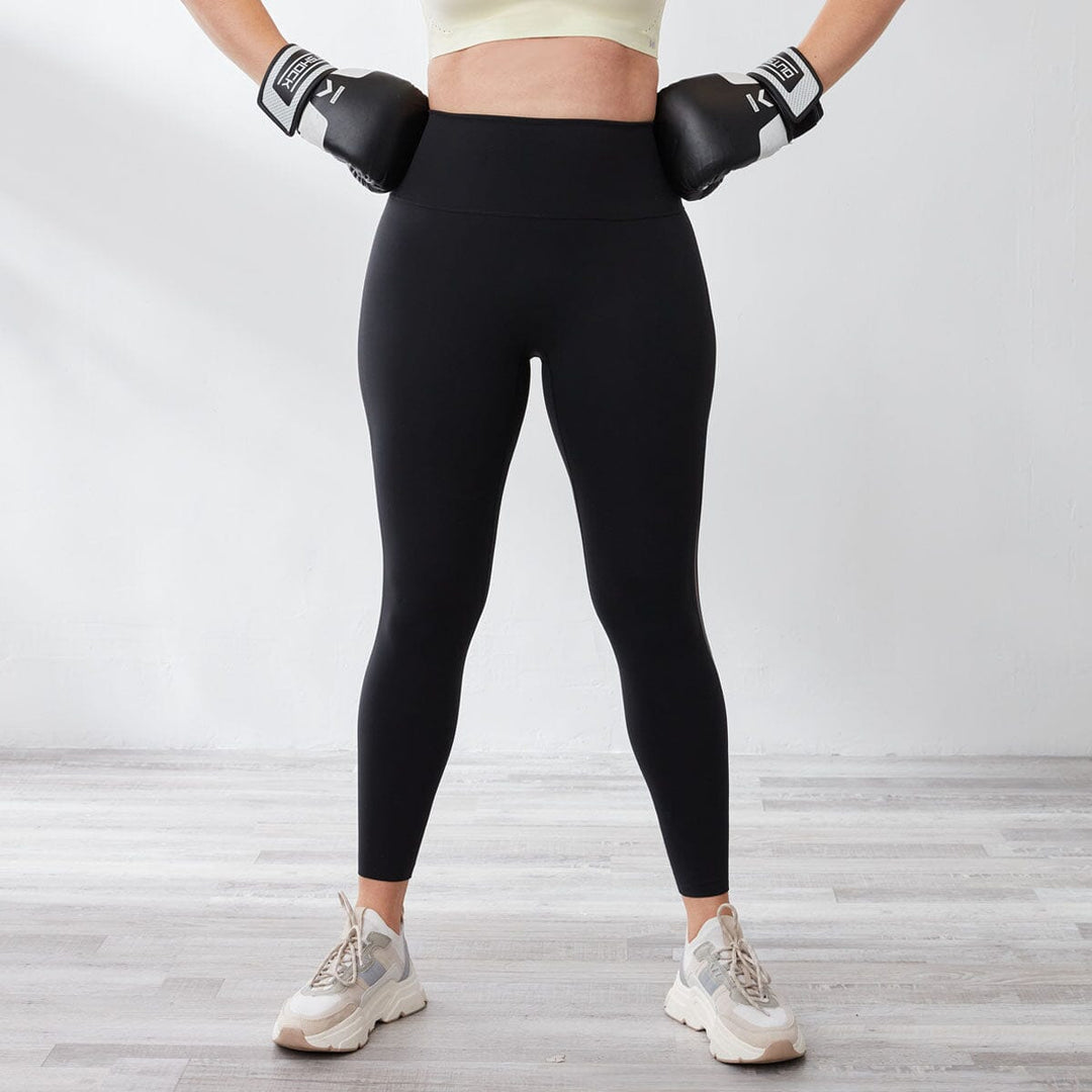 HOW- EFFORTLESS High Waist Mesh Panel Full Length Sports Leggings Leggings Her own words SPORTS Black XS 