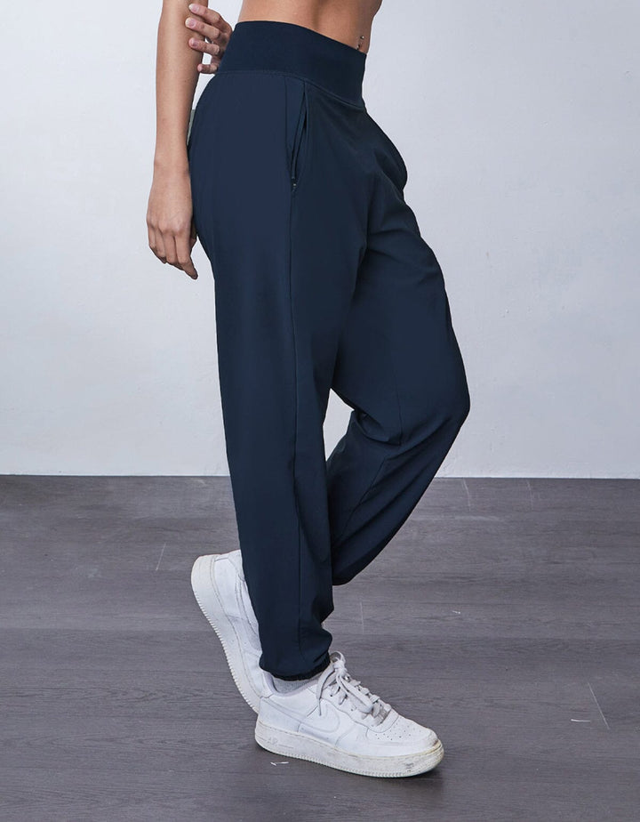 HOW-STAYDRY Medium Waist Cool Touch Ankle Jogger Jogger Her own words SPORTS Navy Blazer S 