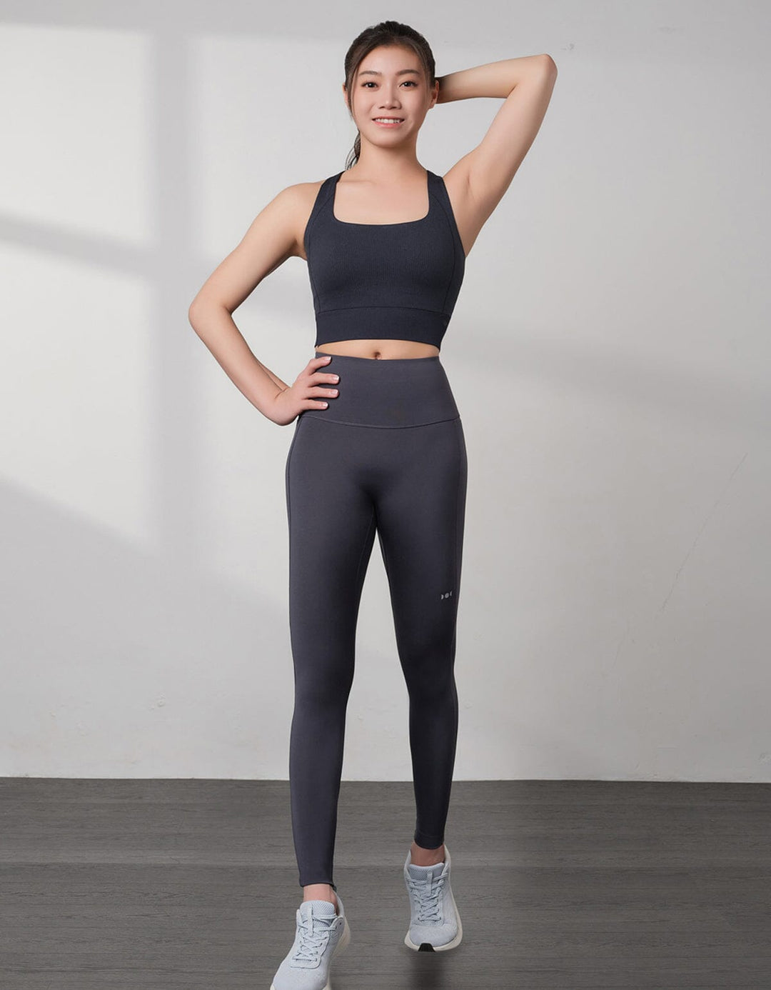 Seamless Knit REextraSkin™ & REherbafoam™ Ribed Square Neck Medium Impact Longline Sports Bra Medium Impact Her own words SPORTS 