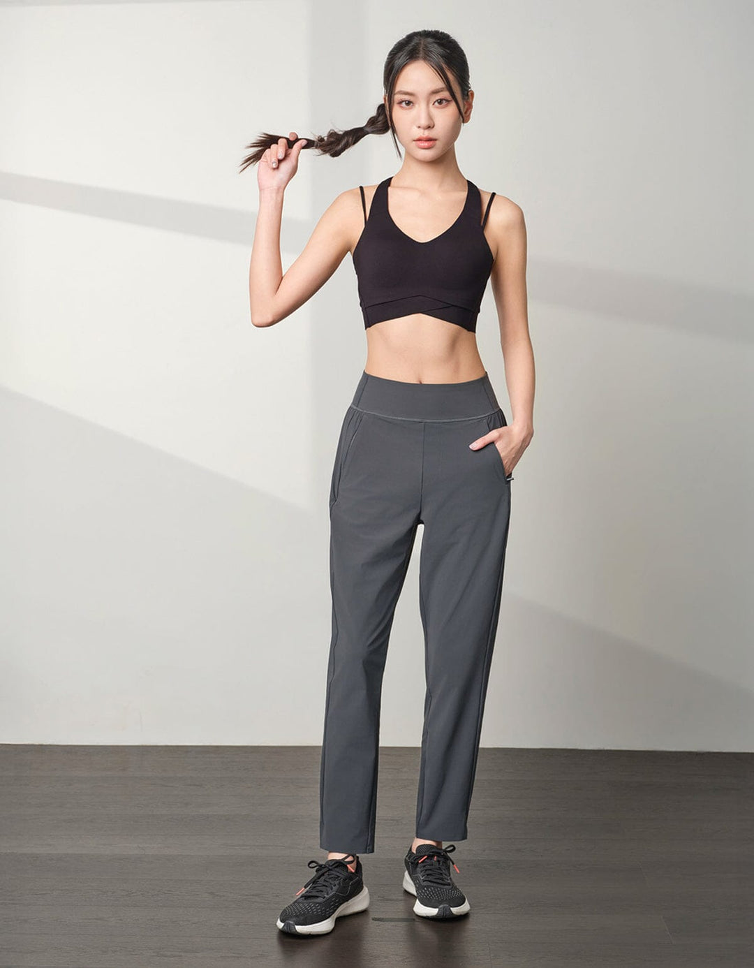 HOW-STAYDRY Medium Waist UV Protection Cool Touch Ankle Jogger Leggings Her own words SPORTS 