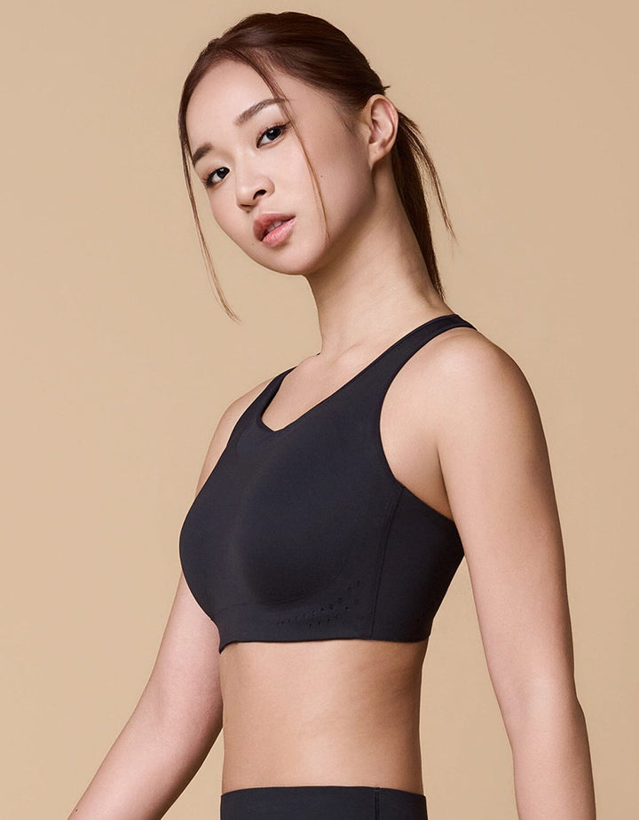 HOW-CONTROLLED Bounce Free Running Sports bra Sports Bra Her own words SPORTS Black 70D 